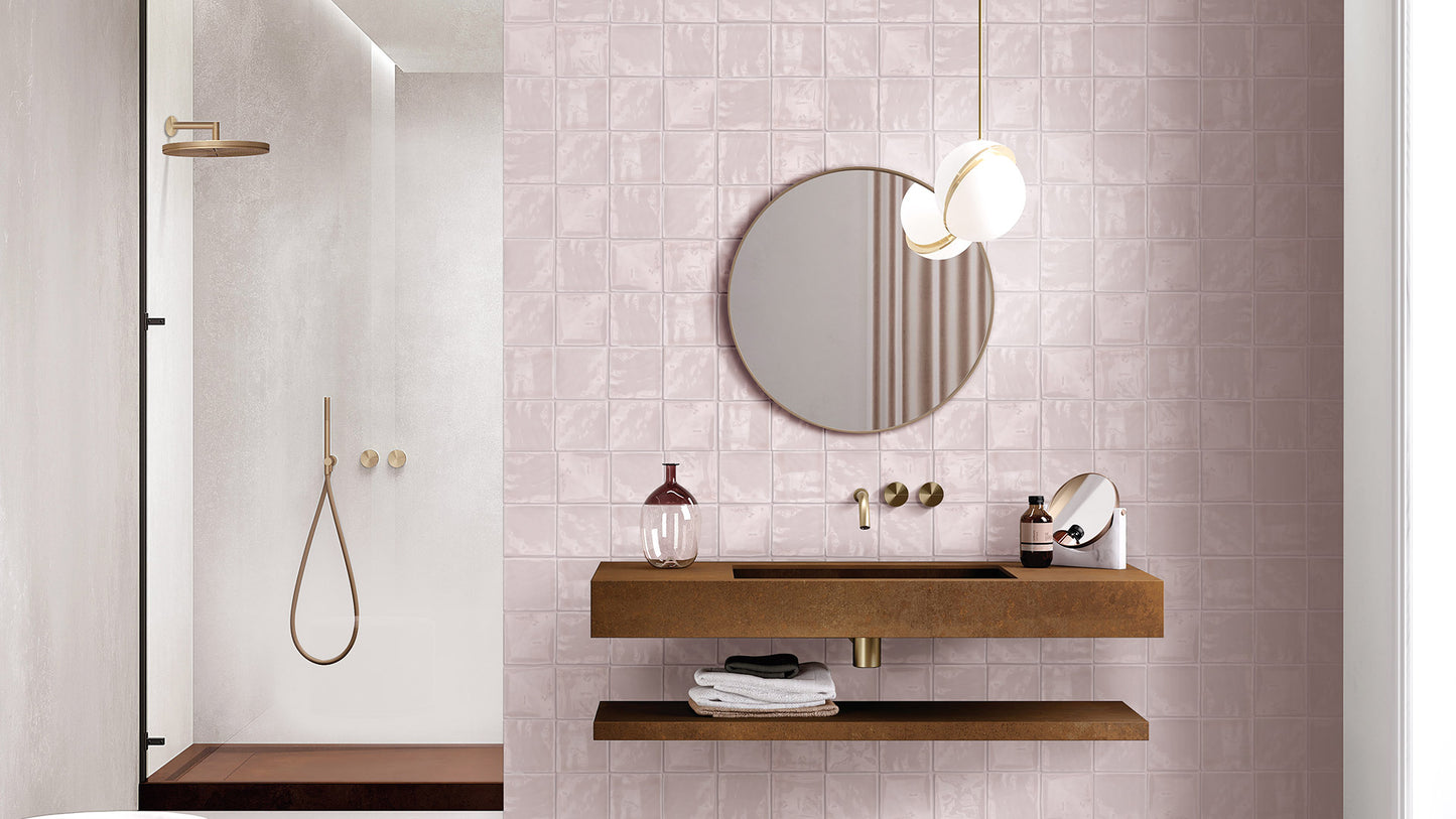 Luxe Blush Pink Gloss 100x100mm