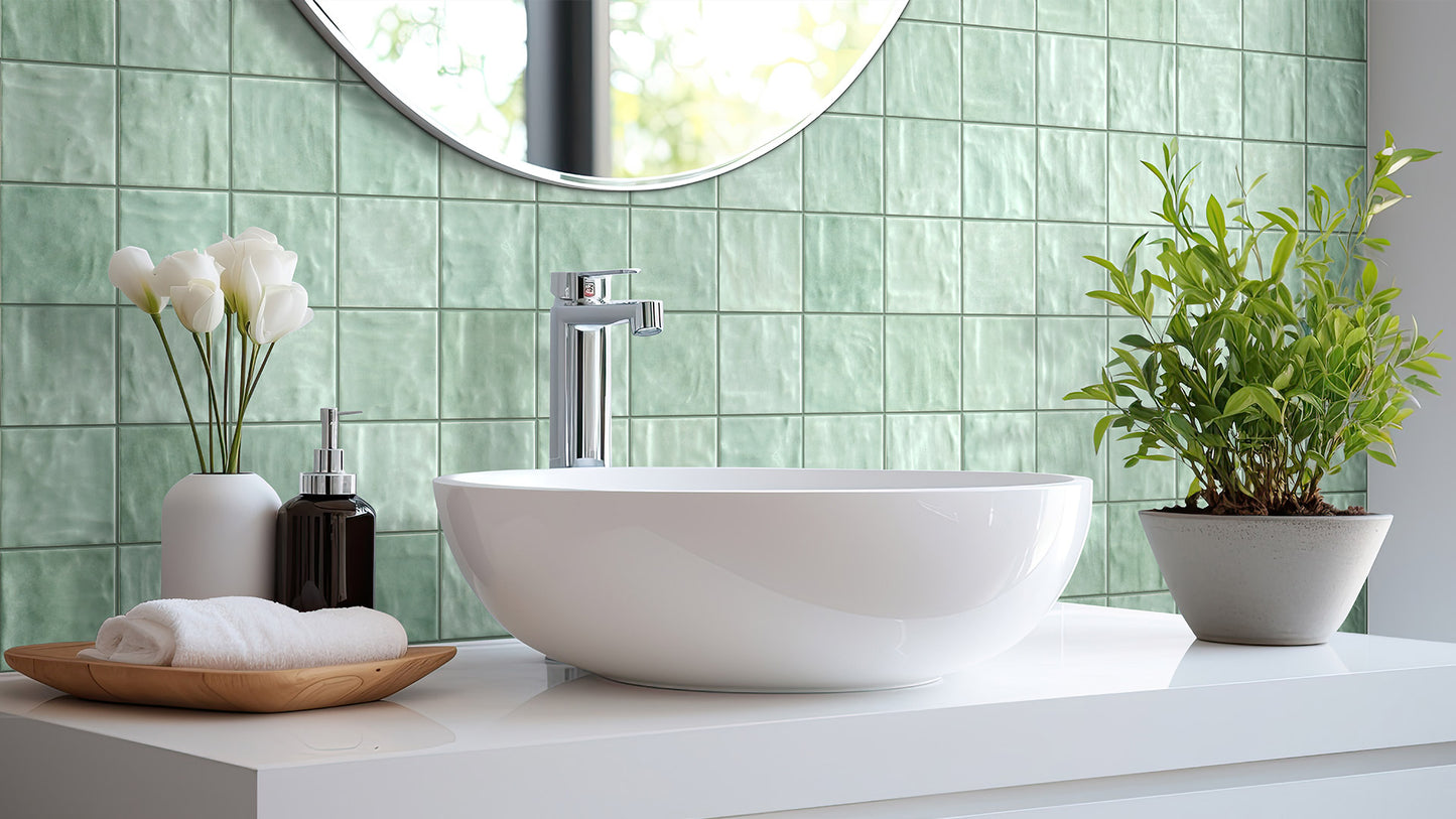Mallorca Subway Mint Gloss 120x120mm