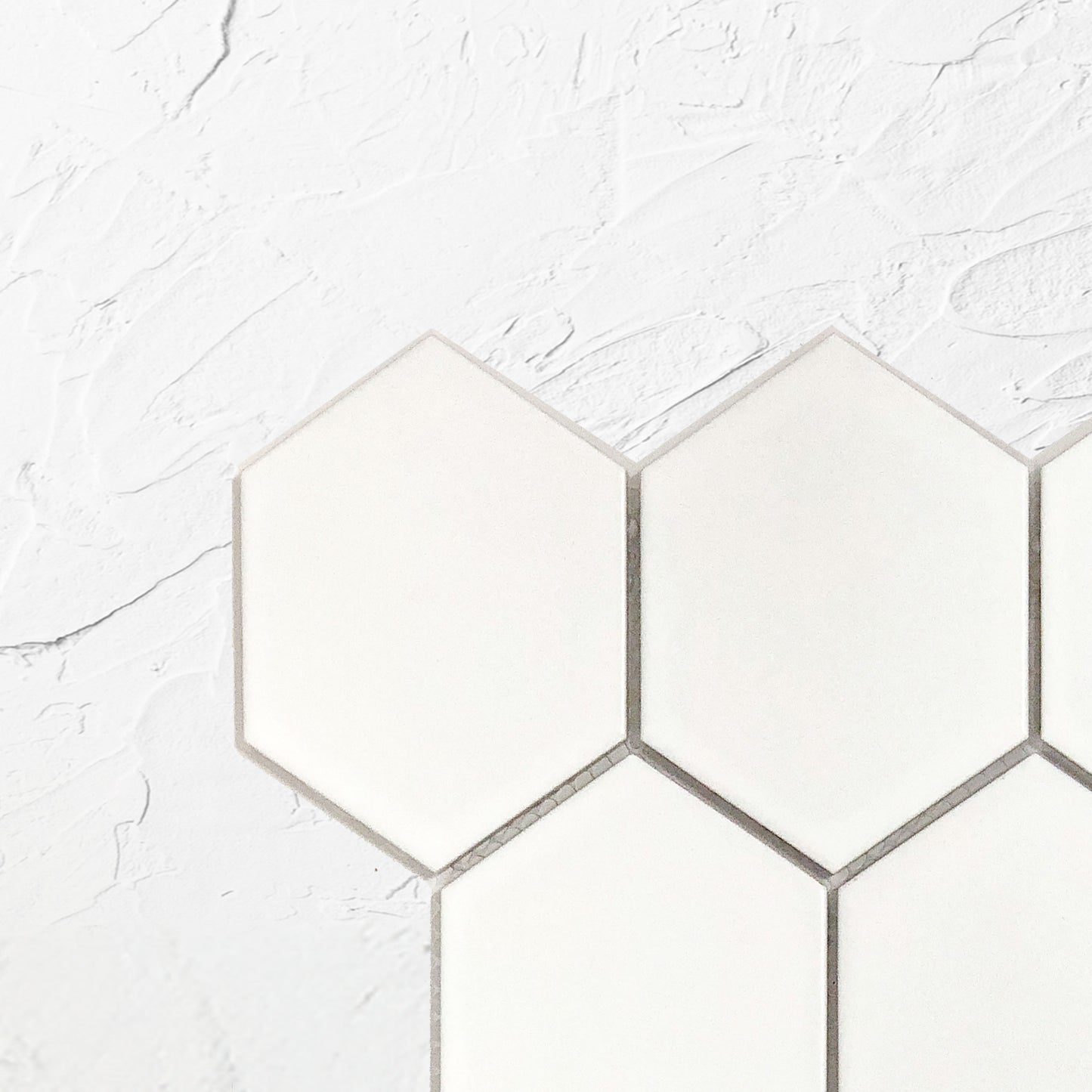 White Matt Porcelain Glazed Hexagon 95x110mm