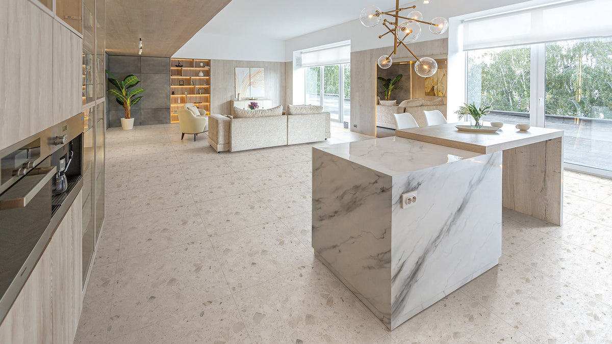Terrazzo Stone Marshmellow Matt Smooth Grip 300x600mm