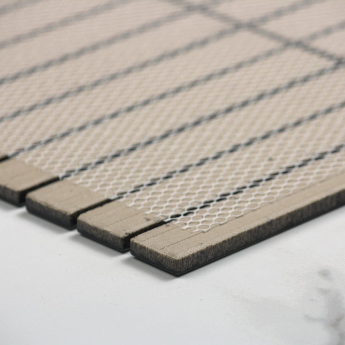 Black Gloss KitKat Straight Bone Pattern 22x145mm angle view