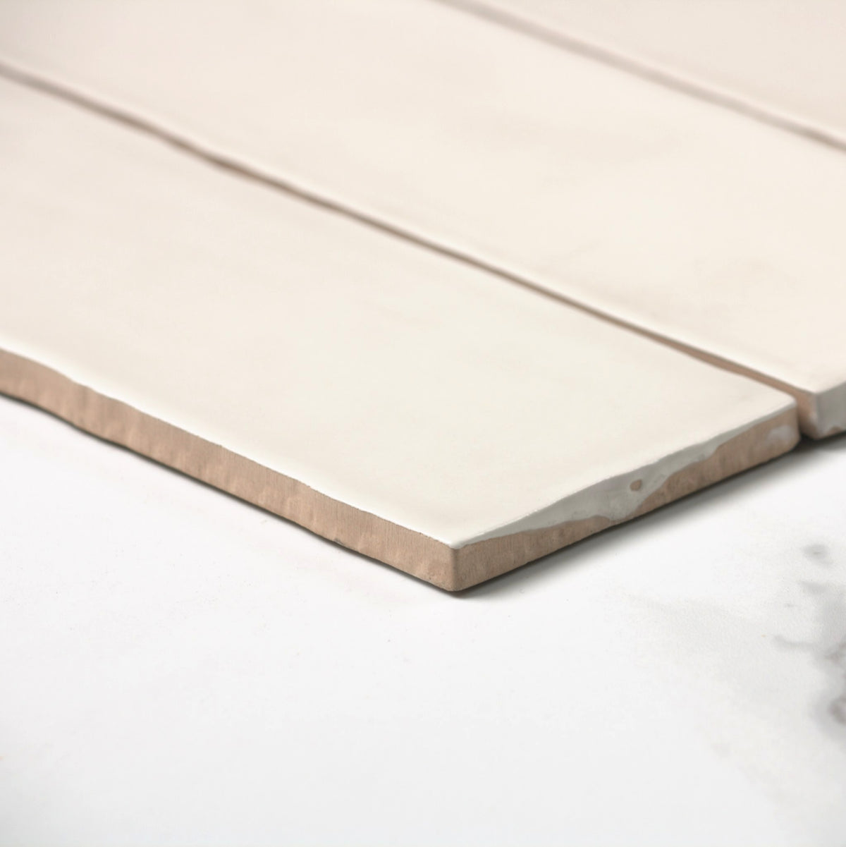handmade matt ash grey 75x300mm angle view