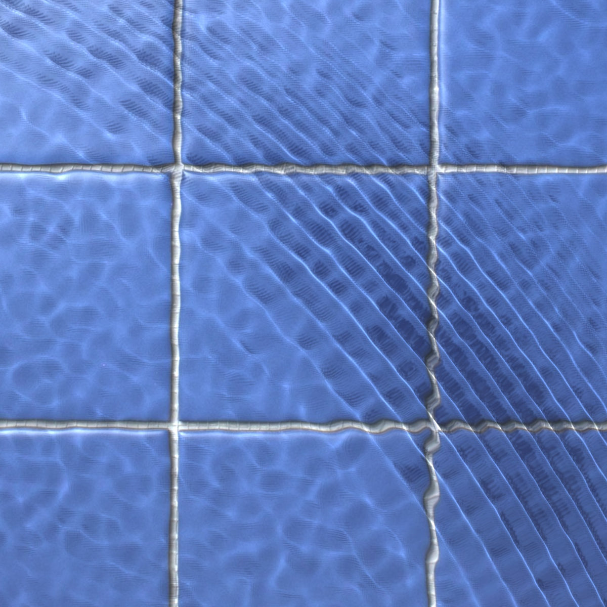 VitrA Azure Blue Matt Mosaic 100x100mm under water