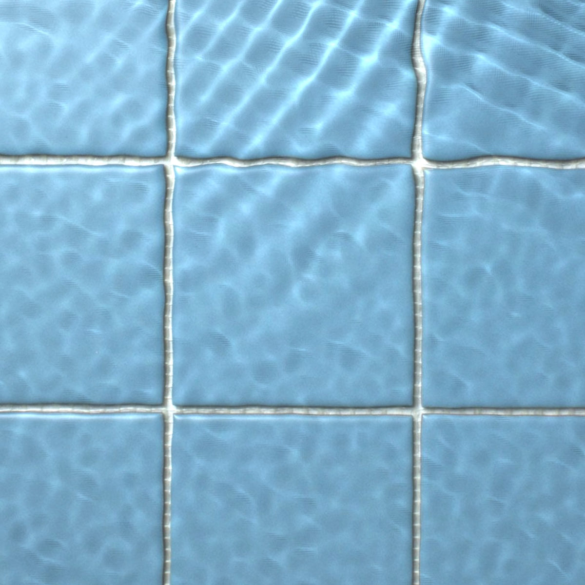VitrA Blue Matt Mosaic 100x100mm under water