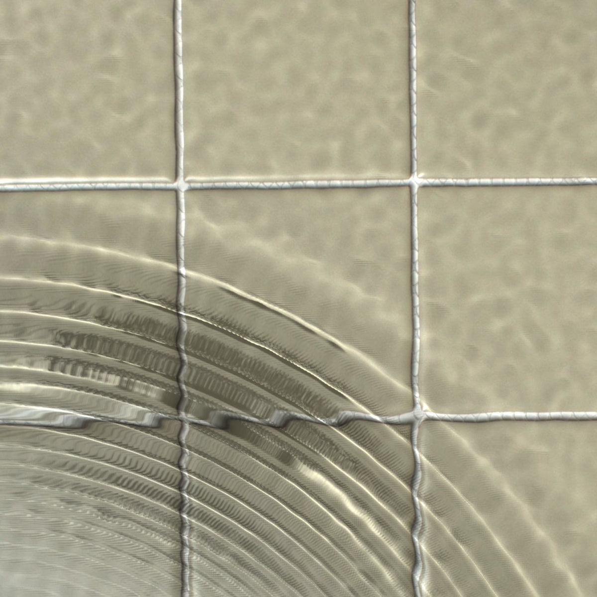Light Khaki Matt Mosaic 100x100mm under water