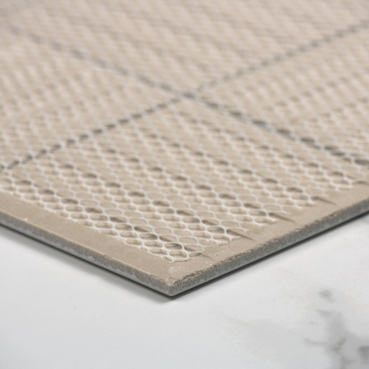 White Gloss Porcelain Glazed Square 97x97mm angle view