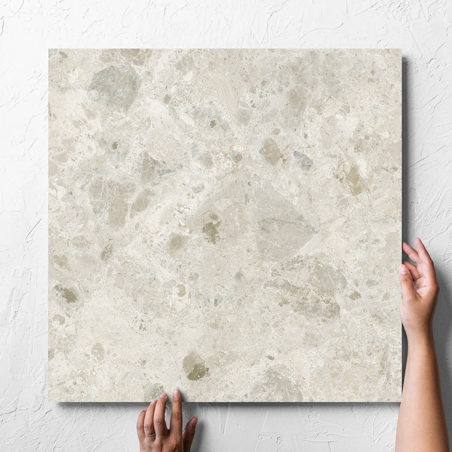 Bedrock Off White Matt 600x600mm hand 4