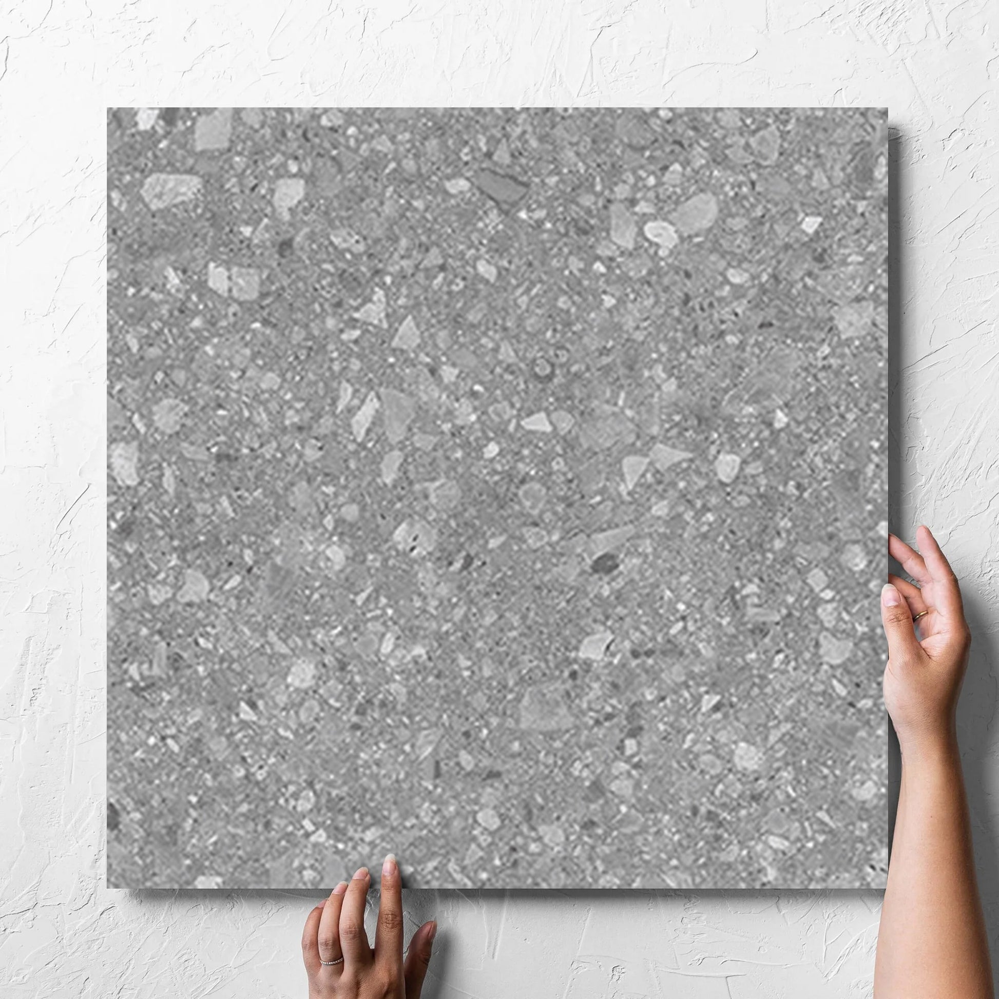 Vision Dark Grey Lappato 600x600mm hand 4
