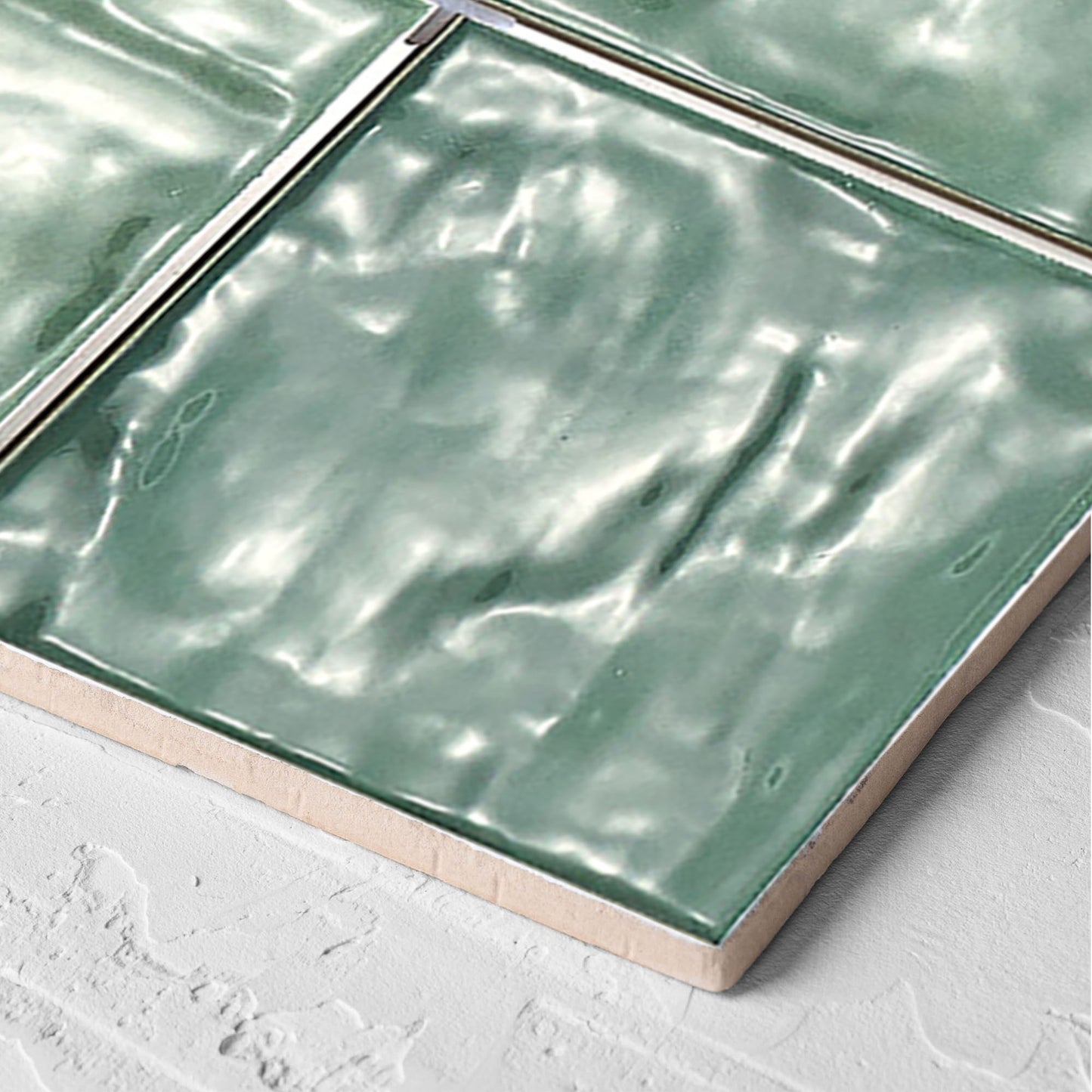Mallorca Subway Green Gloss 120x120mm