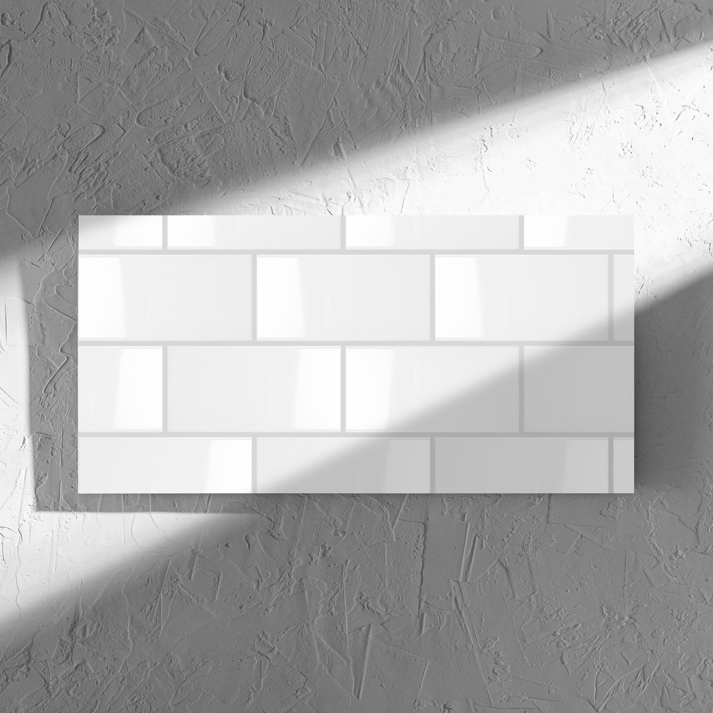 Simplicity White Wave Matt 300x600mm tile shadow