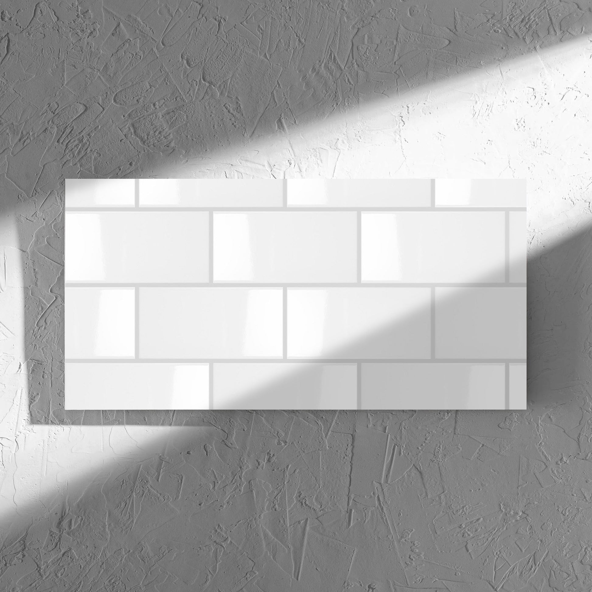 Simplicity White Wave Matt 300x600mm tile shadow