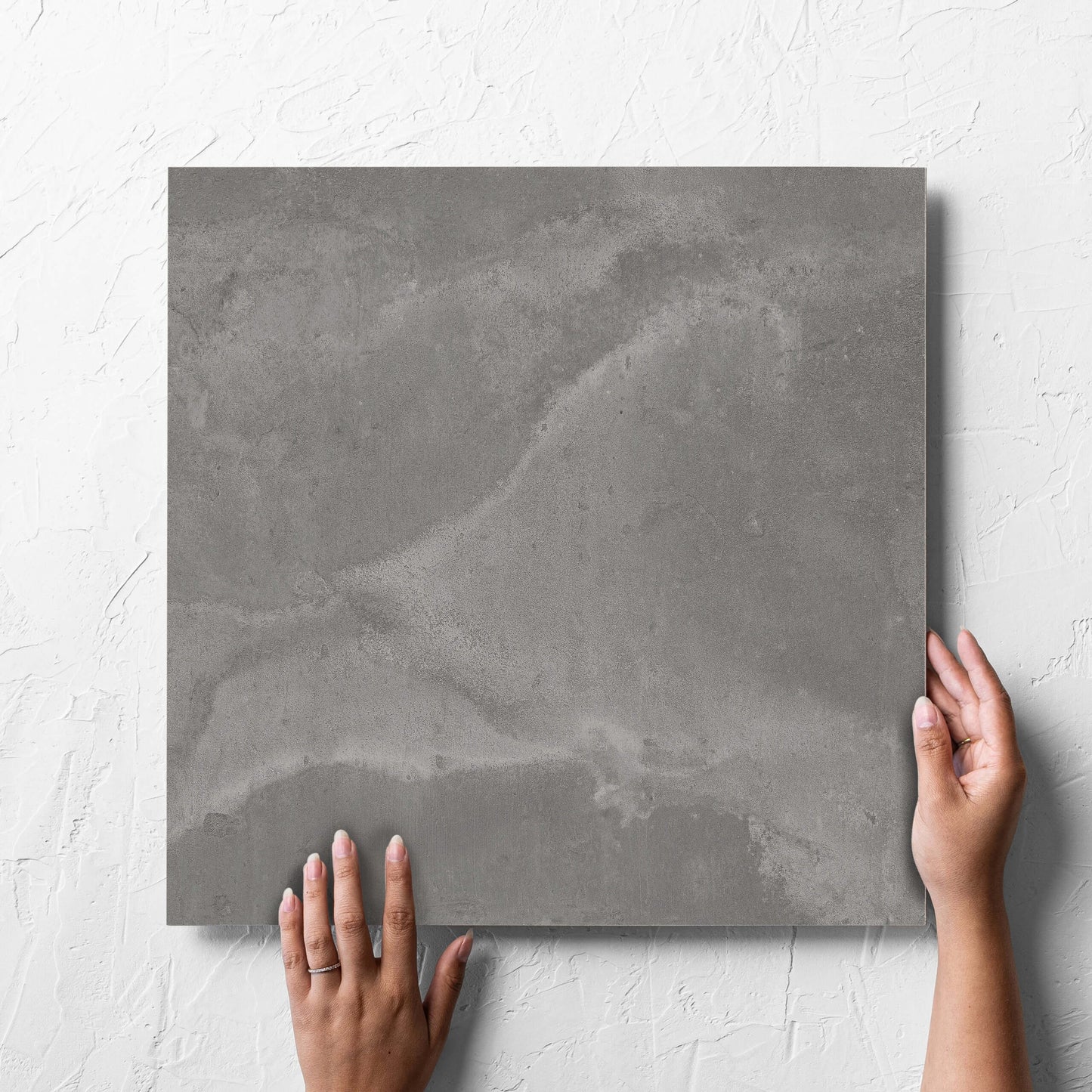 Thor Grey Matt 450x450mm hand 3