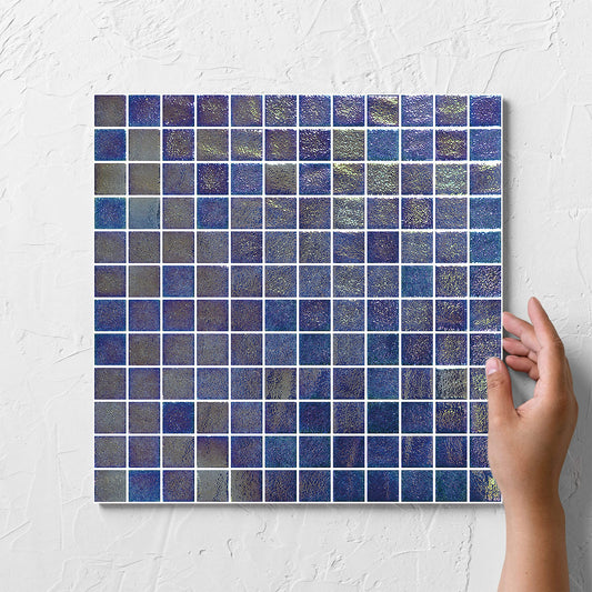 Pearl Full Iridescent Dark Blue 25x25mm
