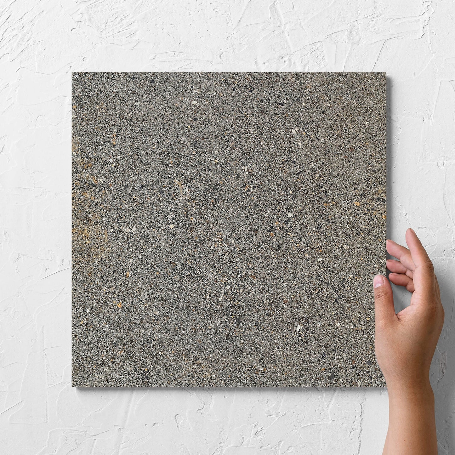 Aggregate Dark Grey Smooth Grip 300x300mm