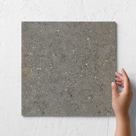Aggregate Dark Grey Smooth Grip 300x300mm