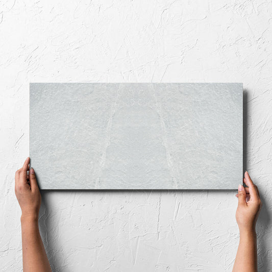 Slate Rock White Matt Smooth Grip 300x600mm