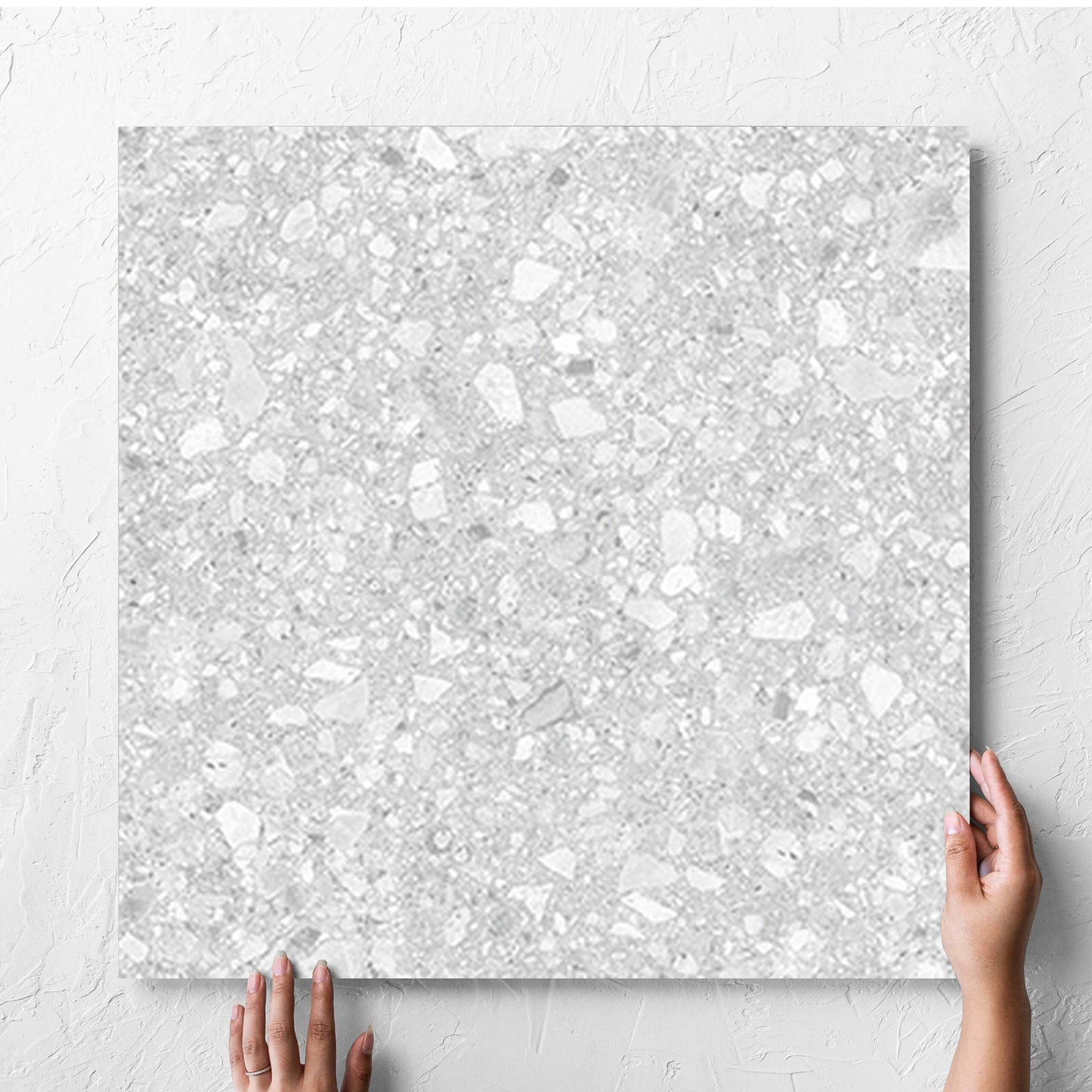 Vision White Lappato 600x600mm hand 5