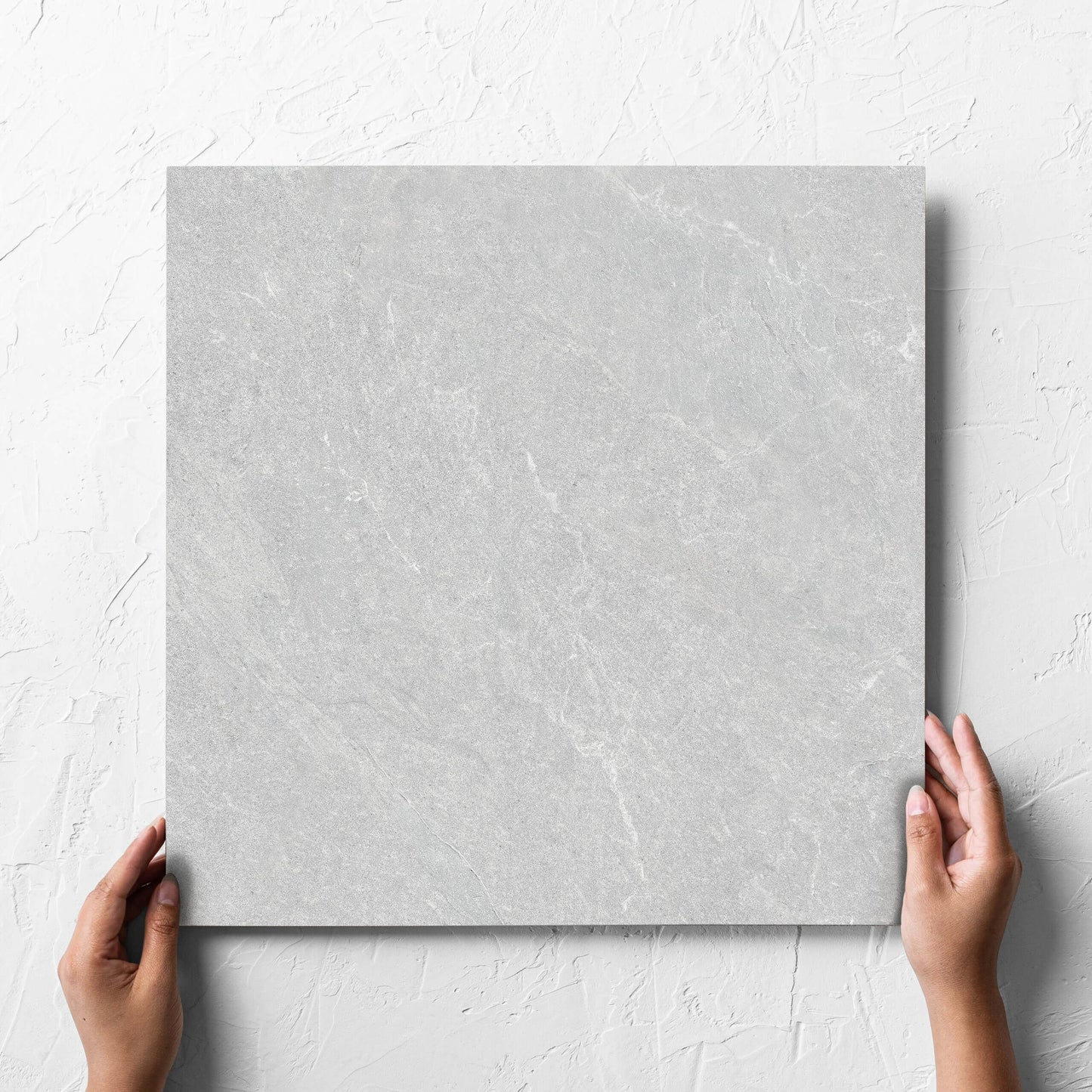Brampton Grey Matt 450x450mm hand 4