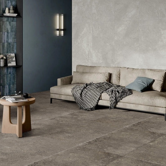 Toulouse Dark Grey Matt 600x600mm lifestyle