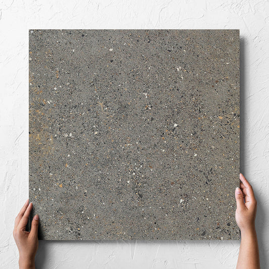 Aggregate Dark Grey Lappato 600x600mm