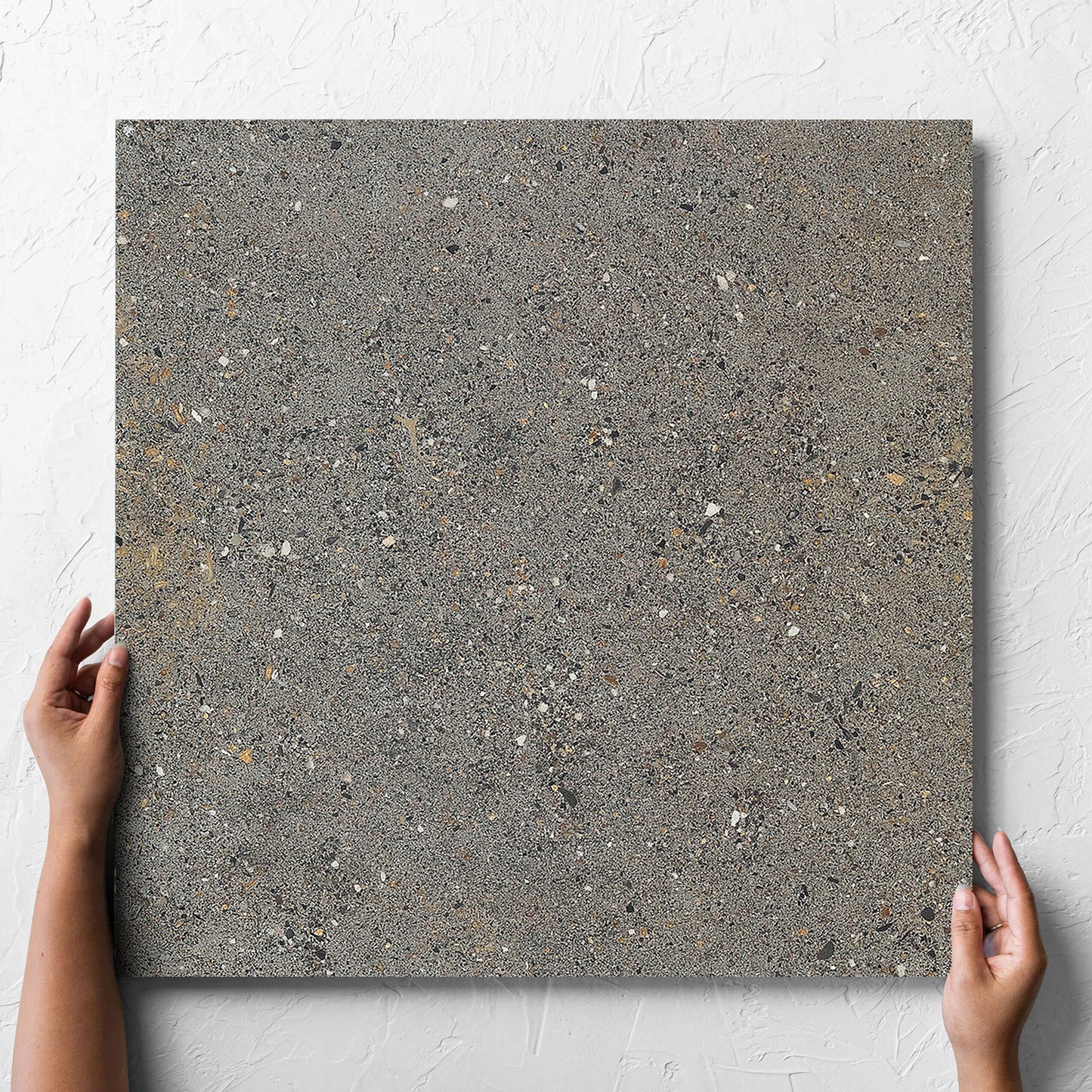 Aggregate Dark Grey Matt Smooth Grip 600x600mm