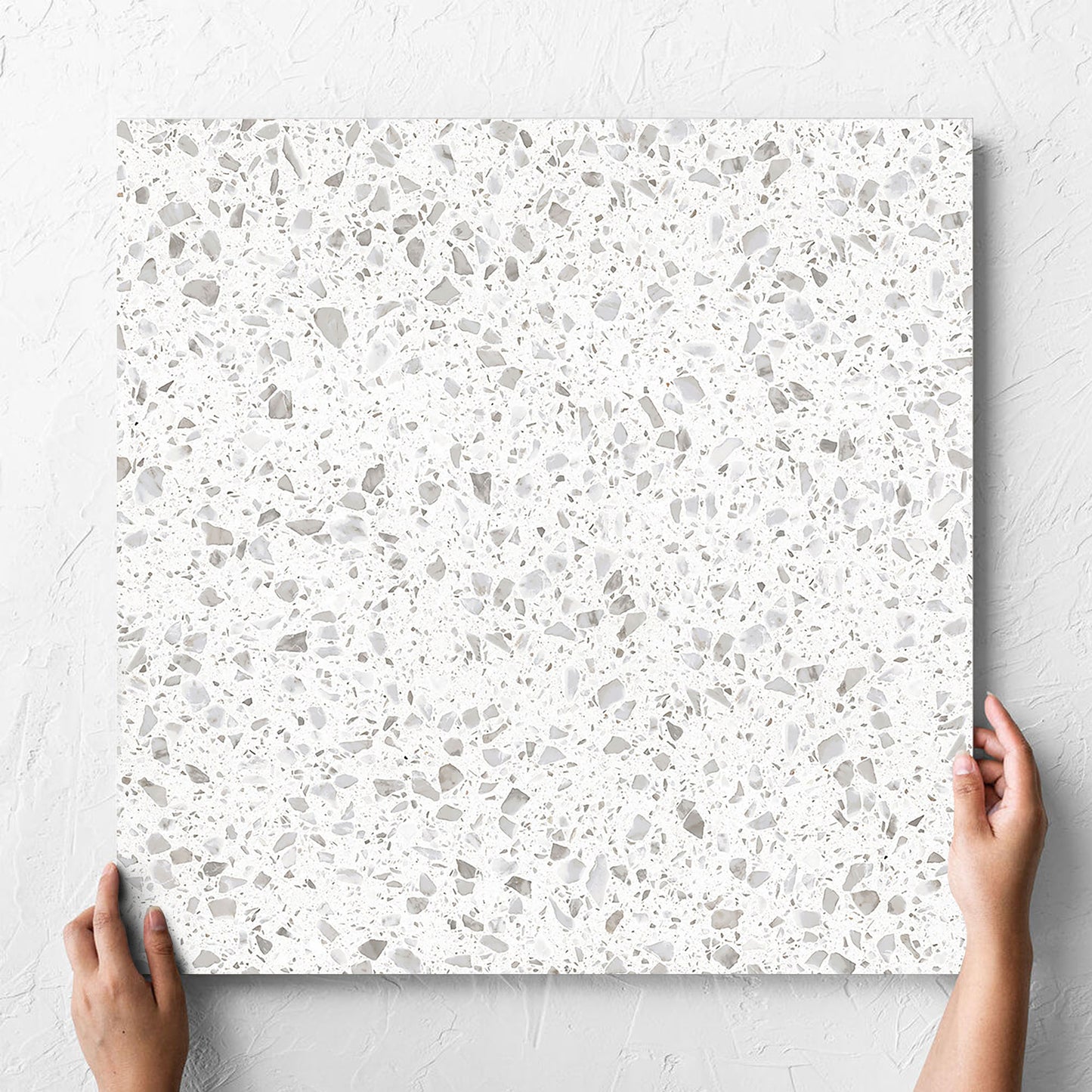Terrazzo Stone Jelly White Matt Smooth Grip 600x600mm
