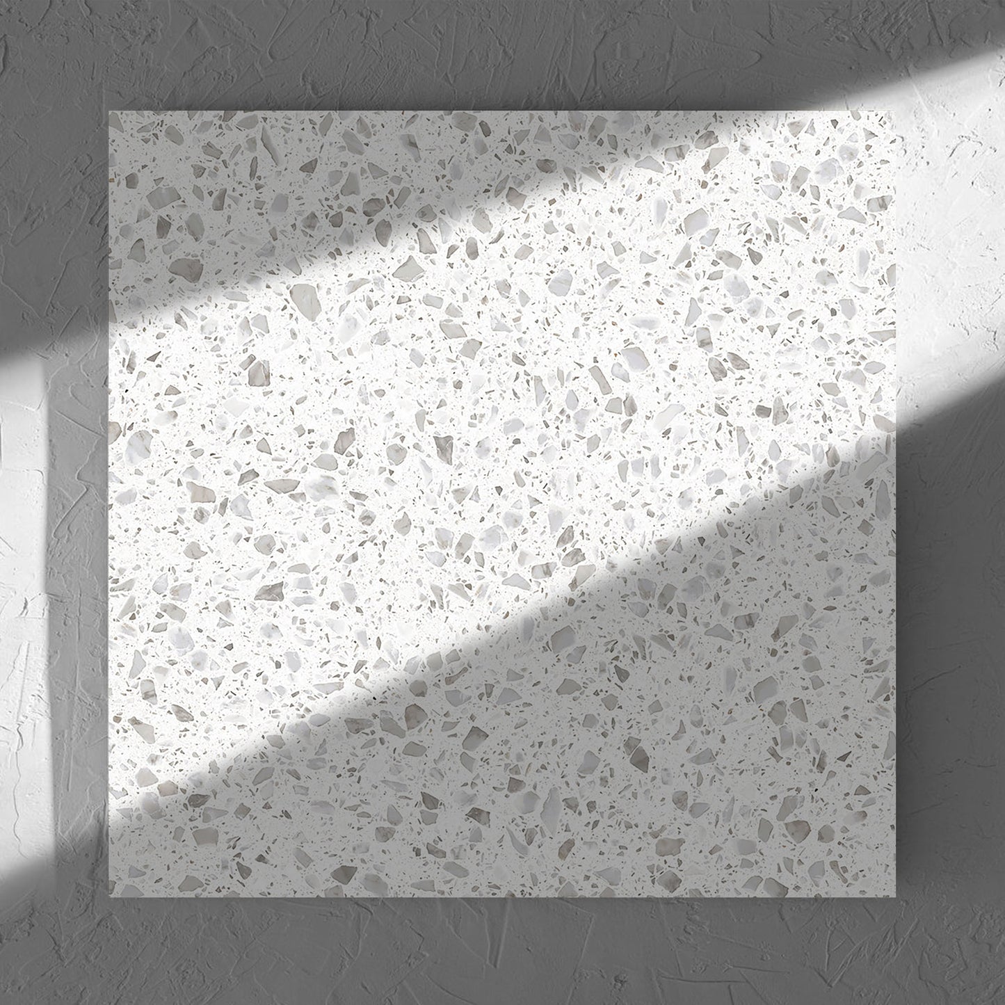 Terrazzo Stone Jelly White Matt Smooth Grip 600x600mm