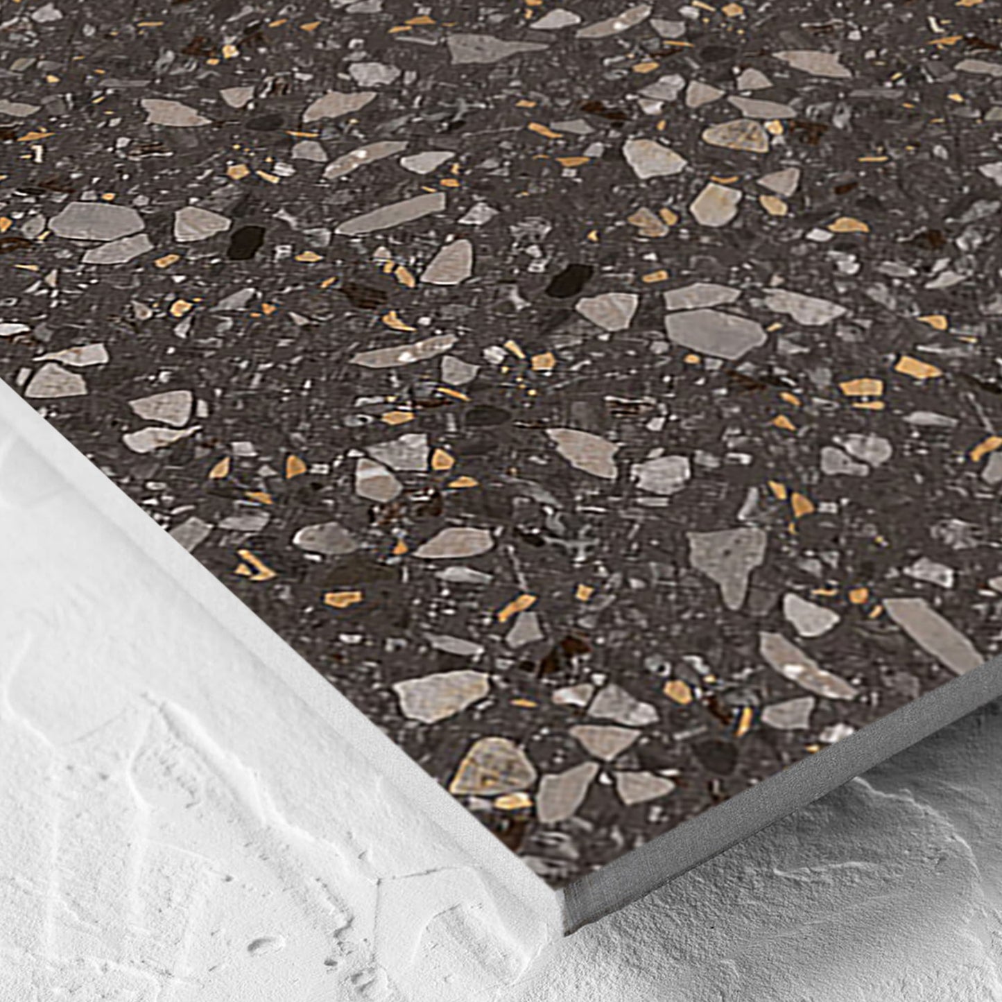 Terrazzo Stone Nero Matt 600x600mm