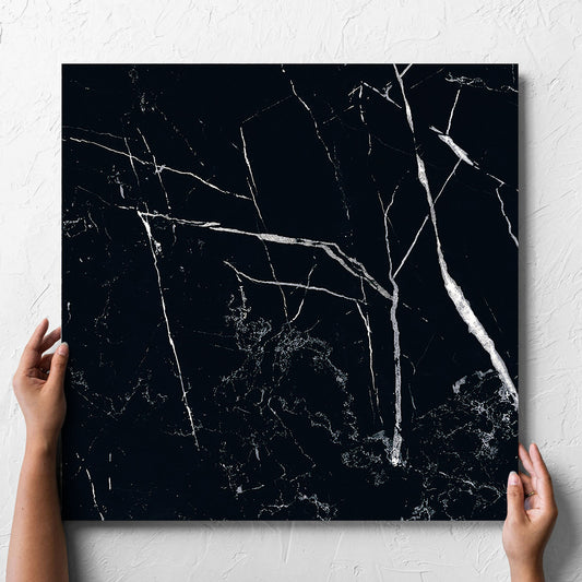 Stone Porcelain Nero Marquina Polished 600x600mm