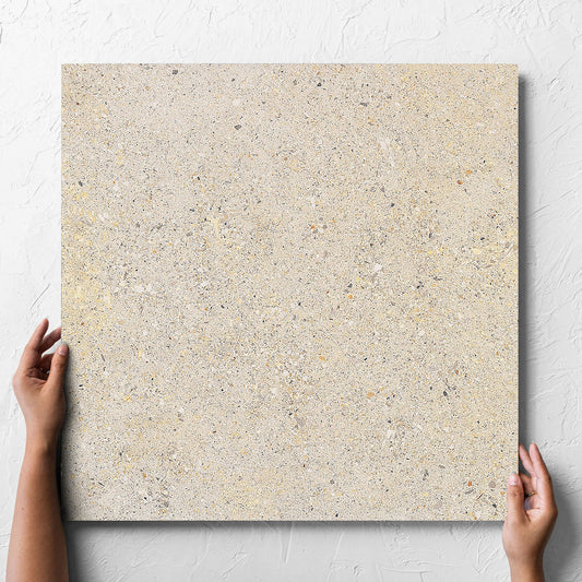 Aggregate White Matt Smooth Grip 600x600mm