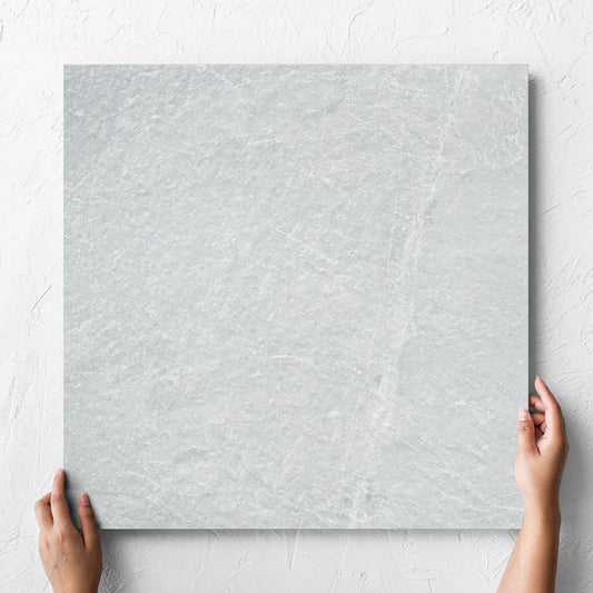 Slate Rock White Matt Smooth Grip 600x600mm
