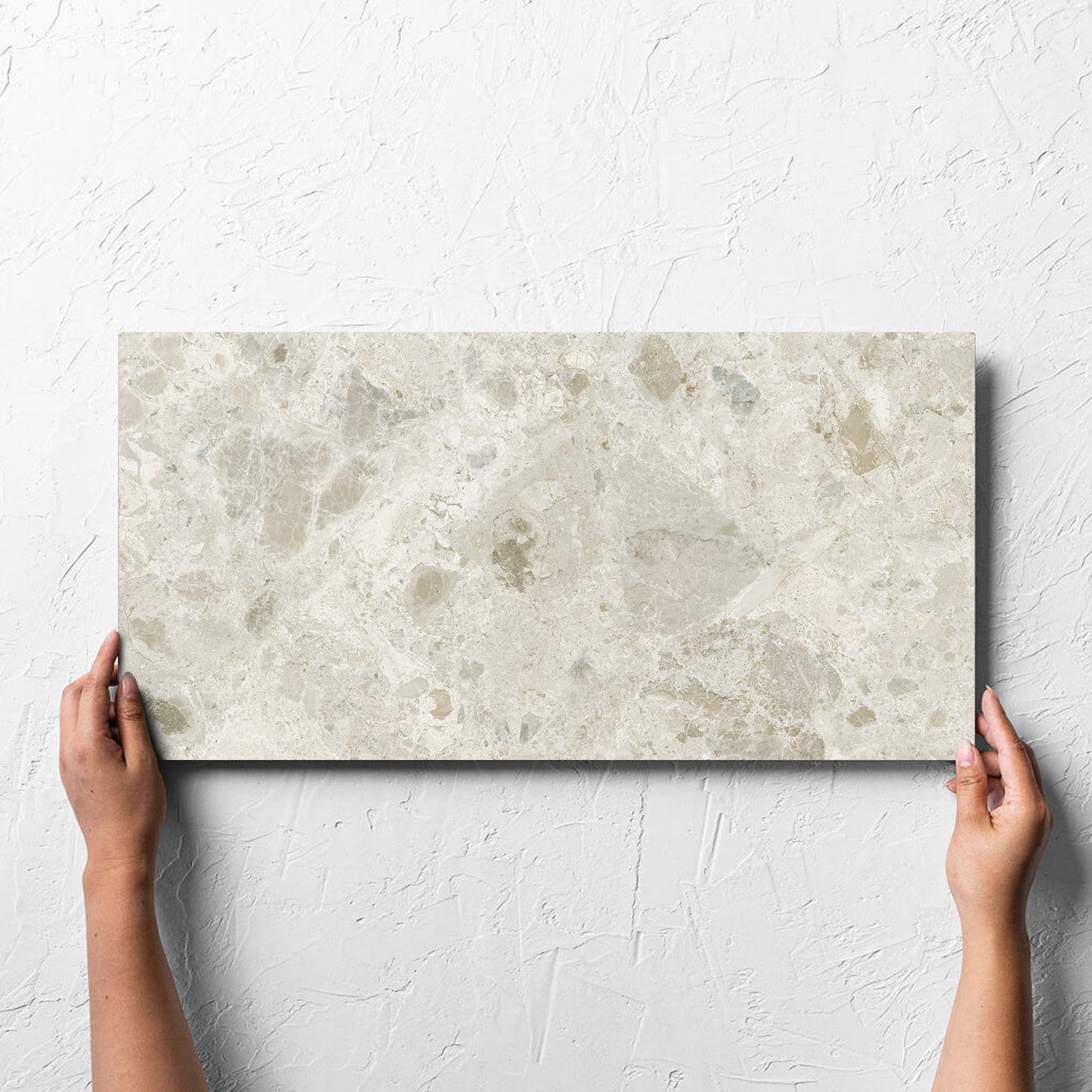 Bedrock Off White Matt 300x600mm hand 2