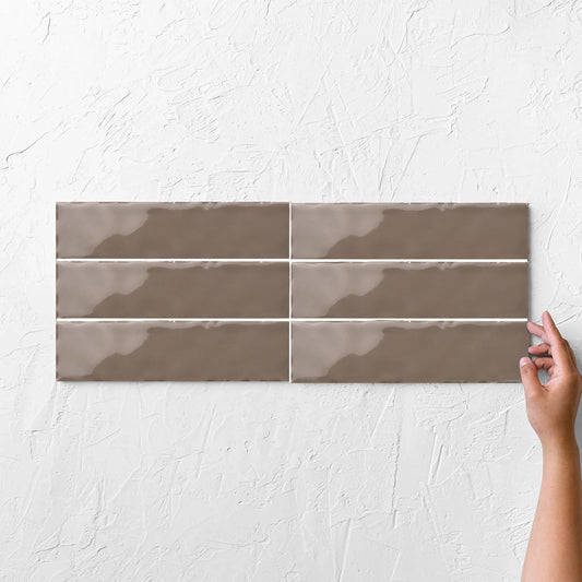 Block Charcoal Gloss 76x302mm