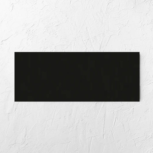 Easy Black Matt 75x300mm tiles installed