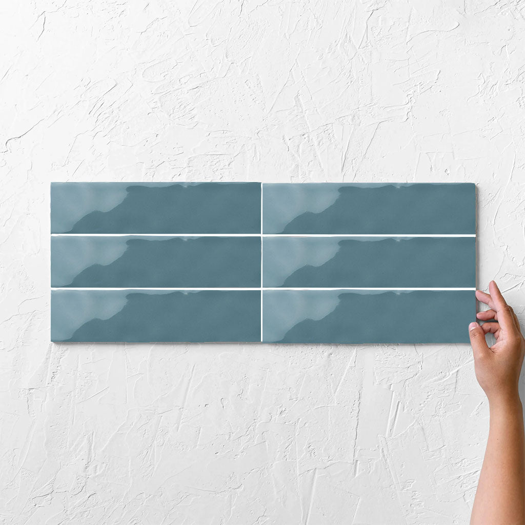 Block Nordic Blue Gloss 76x302mm