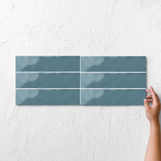 Block Nordic Blue Gloss 76x302mm