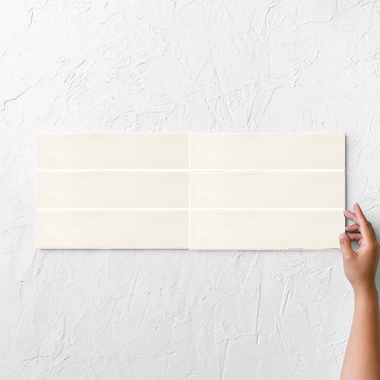 Block White Gloss 76x302mm