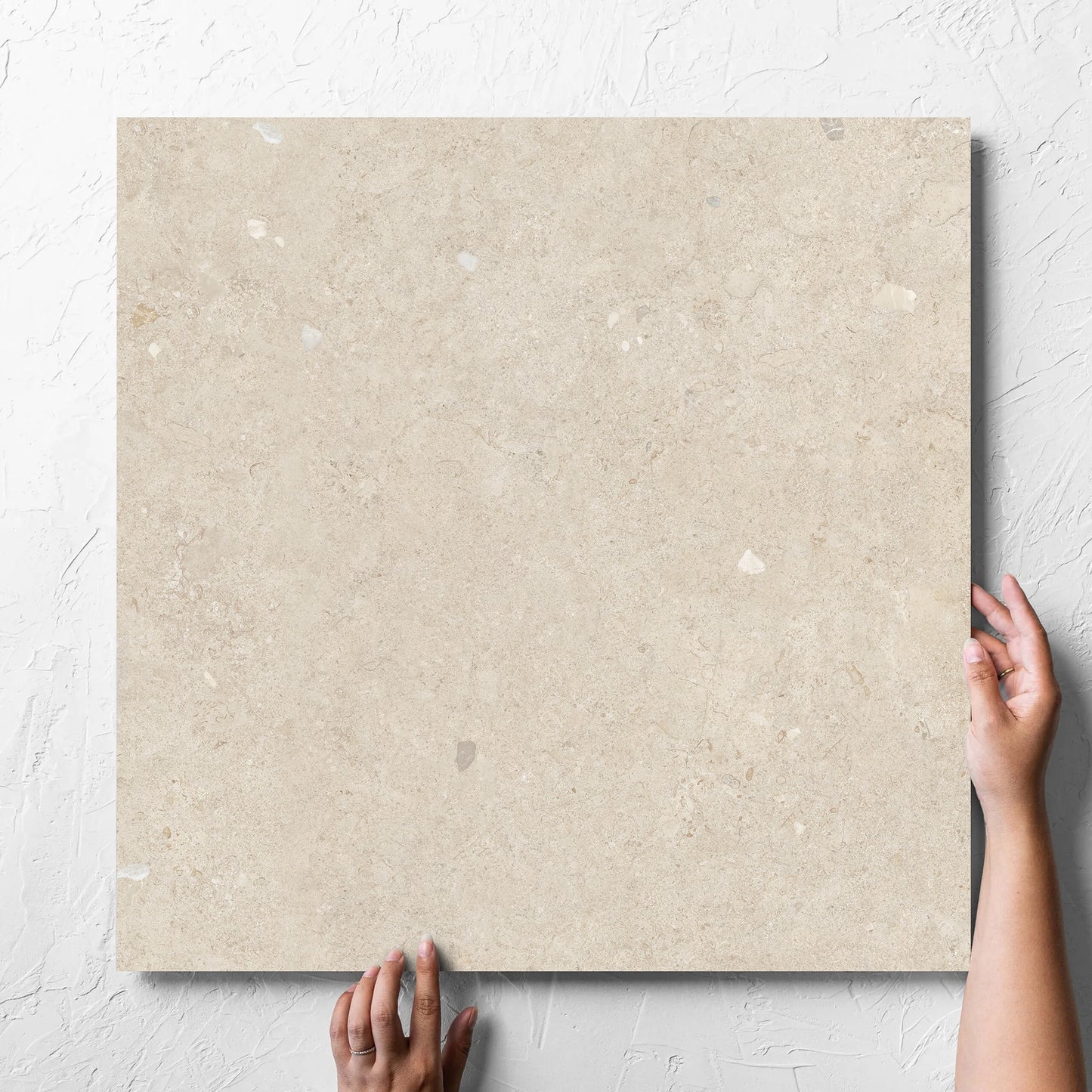 Brescia Earth Ivory Matt 600x600mm hand 4