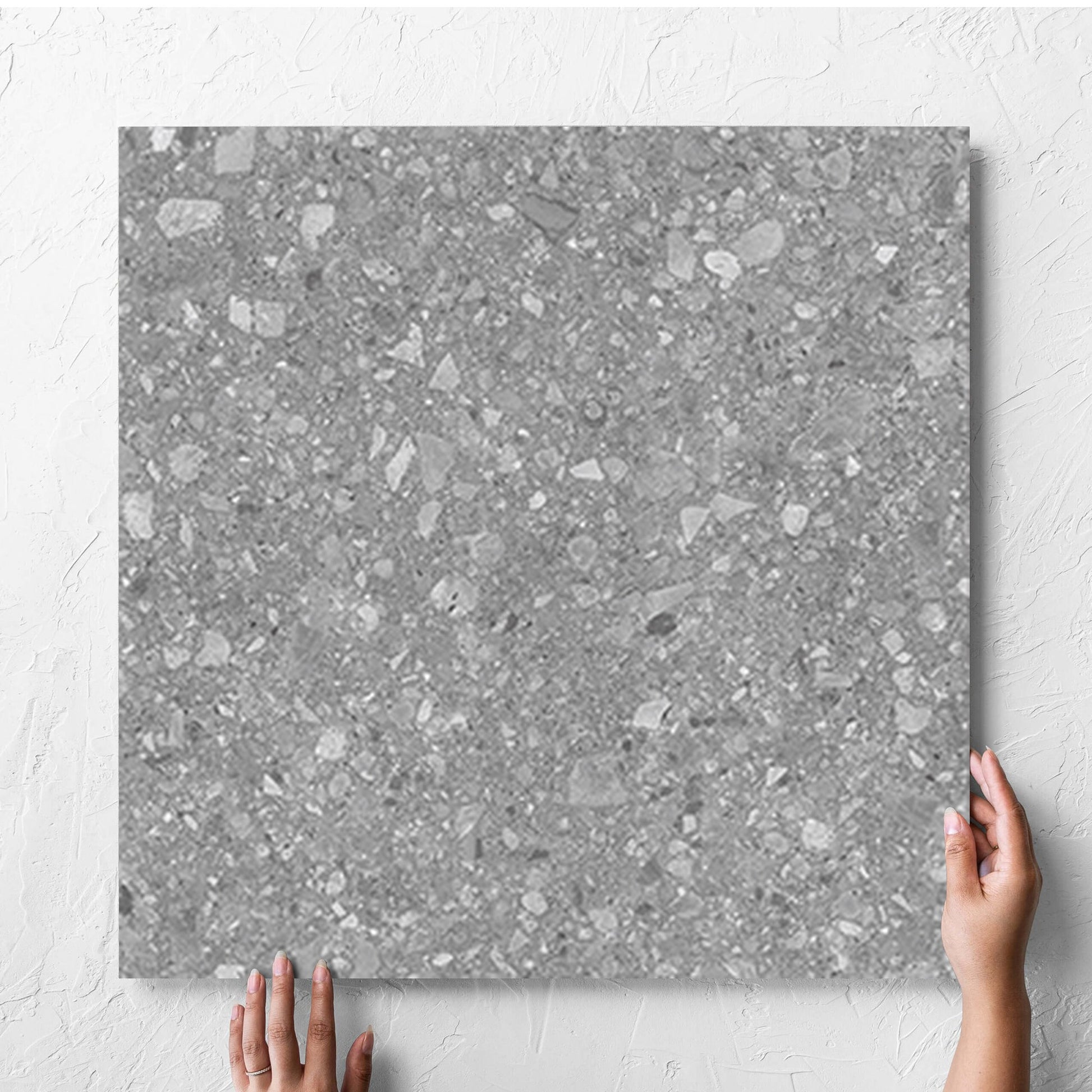 Vision Dark Grey Matt 600x600mm hand 5