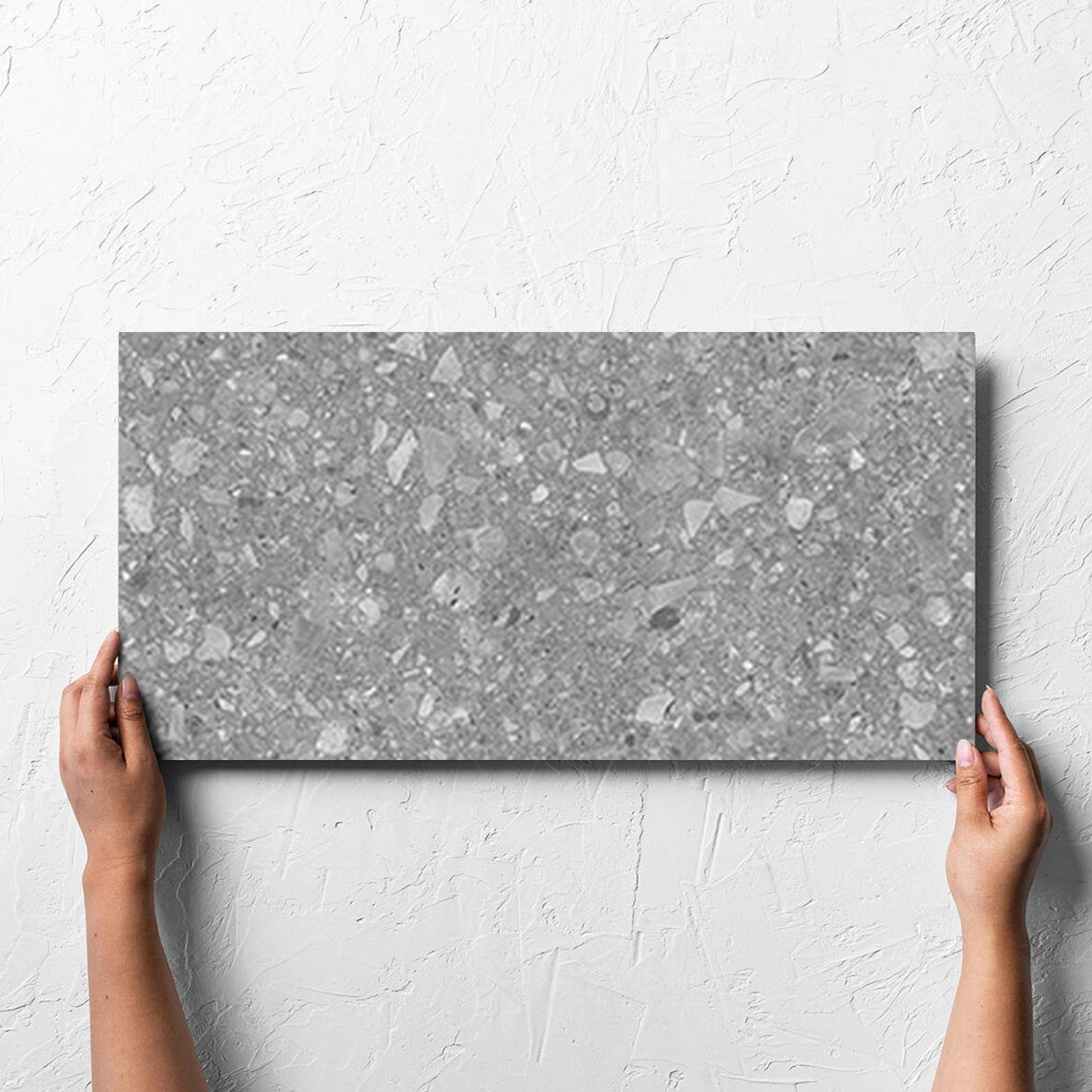 Vision Dark Grey Matt 300x600mm hand 2