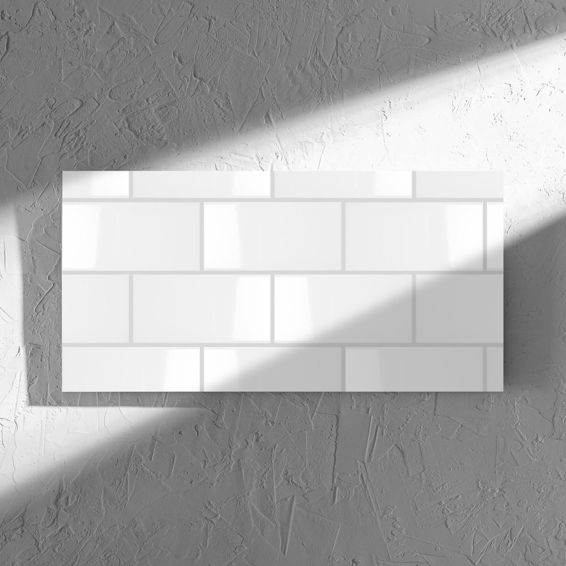 Simplicity White Matt 300x600mm tile shadow