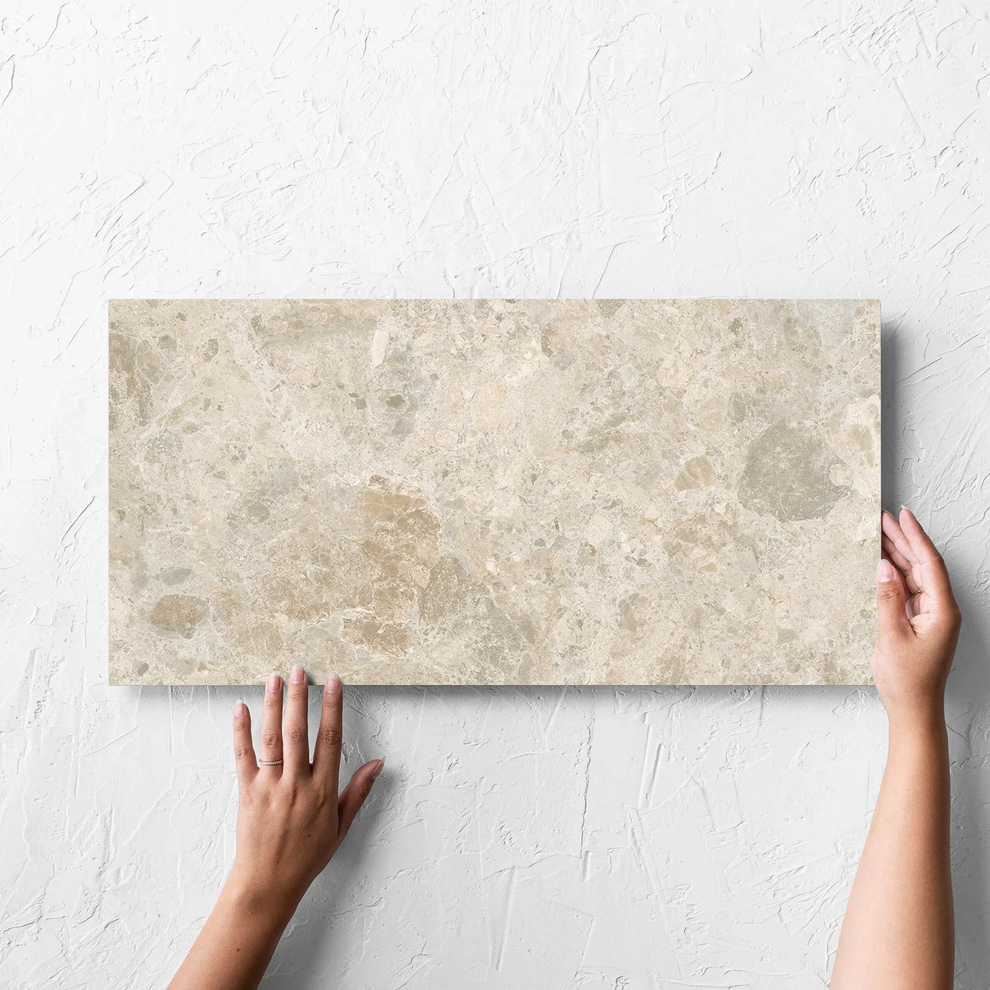 Bedrock Ivory Matt 300x600mm hand 1