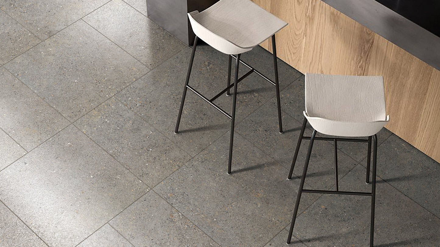 Aggregate Dark Grey Matt Smooth Grip 600x600mm