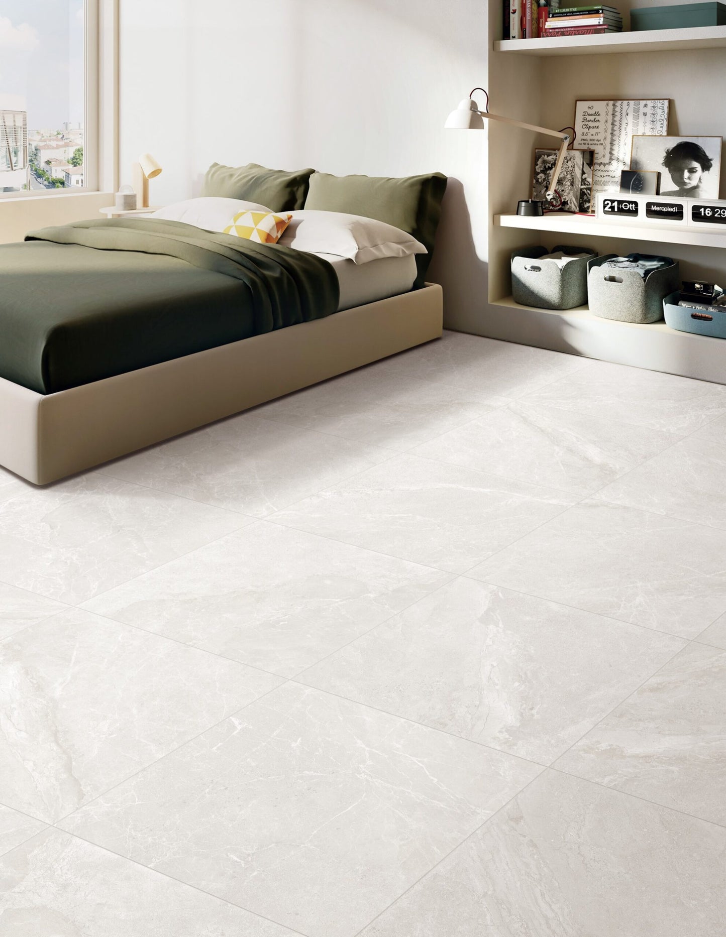 Alpen Stone White External Rectified Paver 600x600x20mm