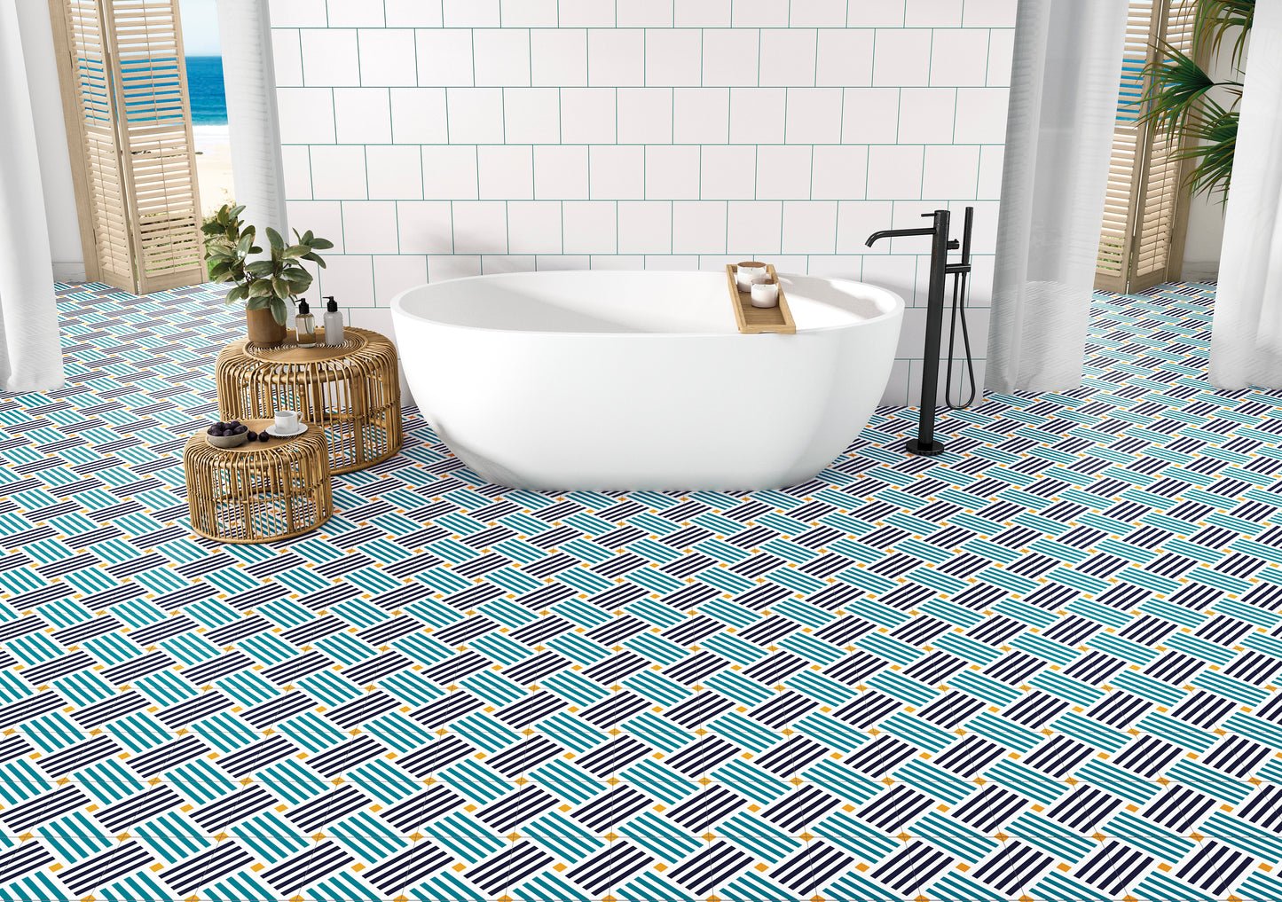 Doria White 200x200mm (Old box size)