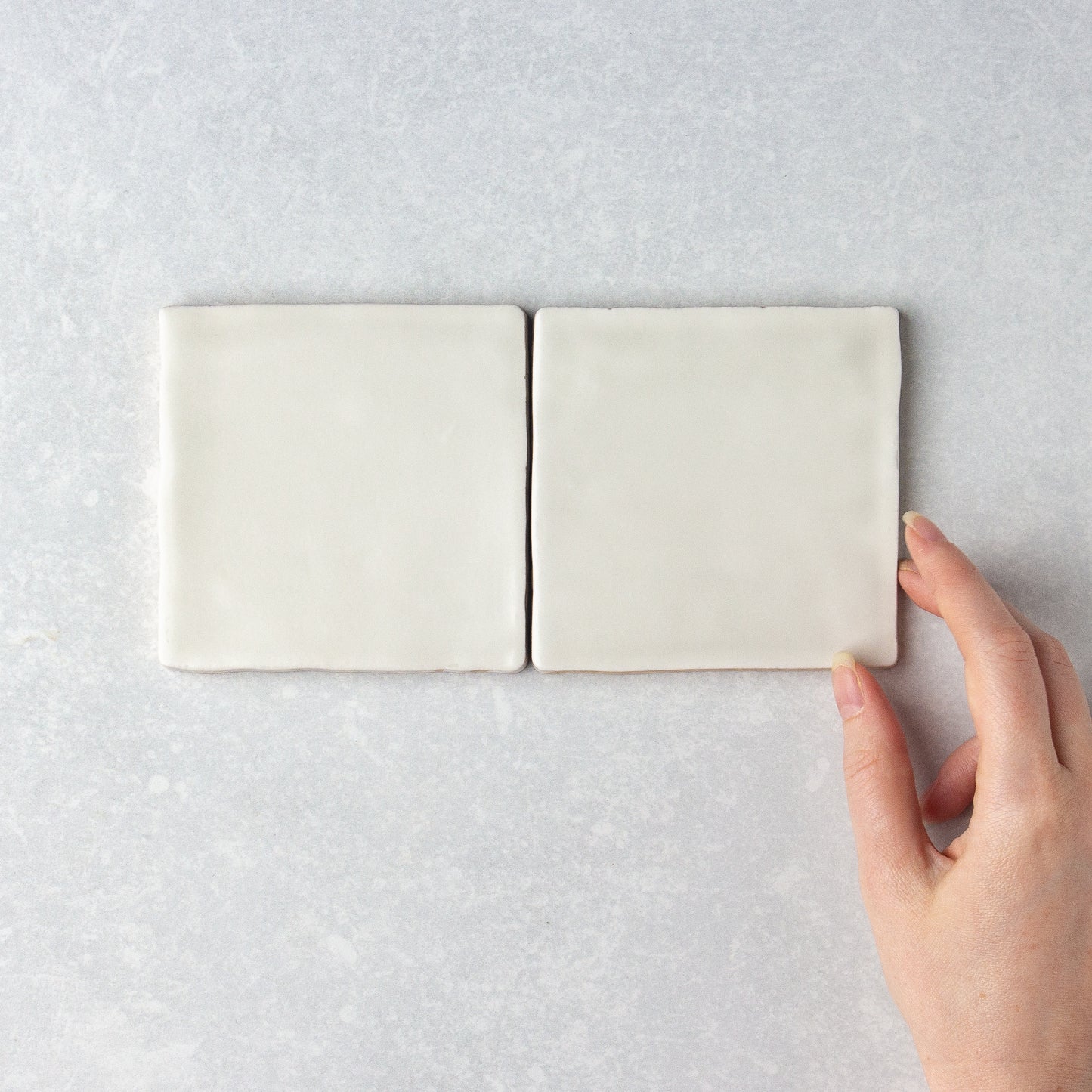 Handmade Matt Ash Grey  100x100mm