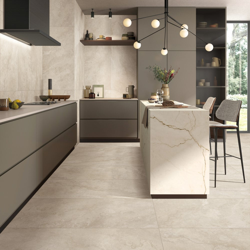 Norcia Travertine Beige External Rectified Paver 600x600x20mm