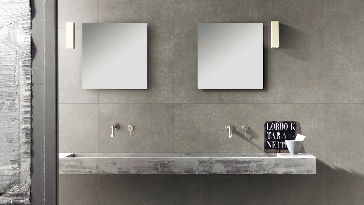 Beton Grey Matt 300x600mm edge and surface detail
