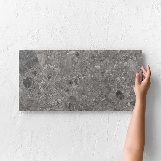 Breccia Mid Grey 300x600mm