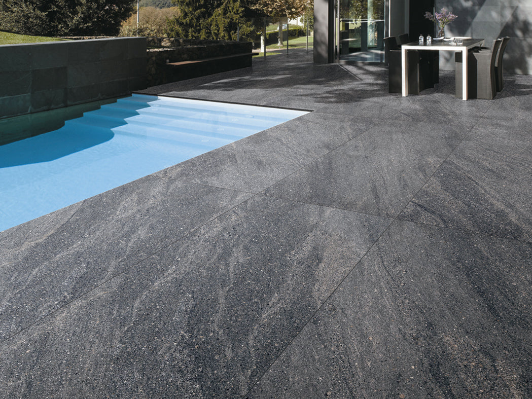 River Stone Dark Grey External Rectified Paver 600x600x20mm